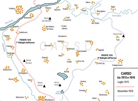 Le Prime Quattro Battaglie Dellisonzo Atlante Della Grande Guerra A