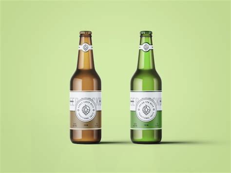 Premium Psd Hand Holding Beer Bottle Mockup