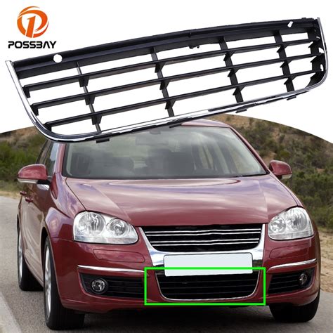 Possbay Car Front Center Bumper Lower Grille For Vw Jetta Bora Golf Mk5 2004 2005 2010 With