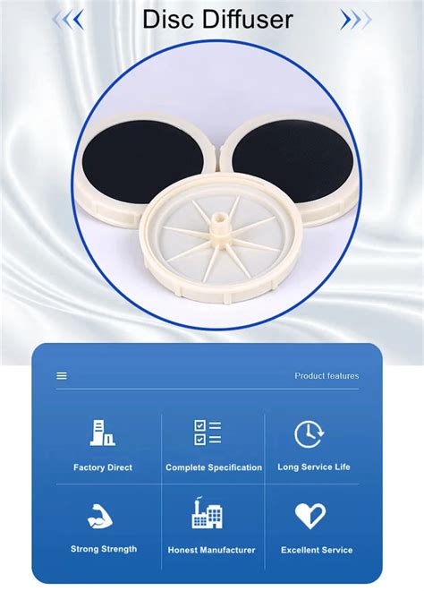 High Oxygen Nano Micro Aeration Membrane Air Fine Bubble Disc Diffuser