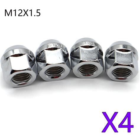 4X Car Open Alloy Wheel Nuts M12 X 1 5 19mm Hex Tapered Seat For Ford