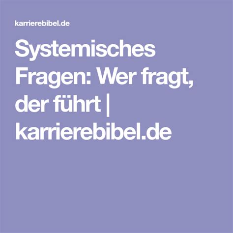 Systemisches Fragen Wer Fragt Der F Hrt Systemisch Rhetorik Lernen