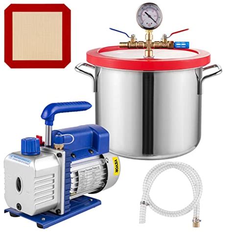 Vevor Gallon Vacuum Degassing Chamber Kit Stainless Steel Degassing