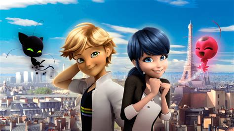 Download Marinette With Adrien Agreste Wallpaper | Wallpapers.com