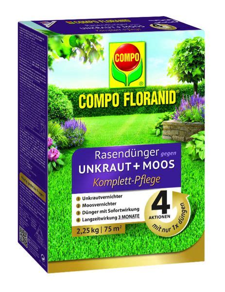 Compo Floranid Rasendünger gegen Unkraut und Moos Gabot de