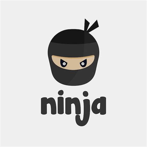 Premium Vector A Ninja Logo With The Word Ninja On It