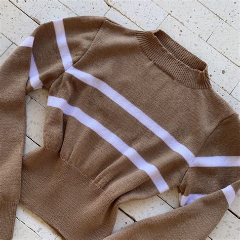 Cropped Modal Listra Nude E Off Dondoca Moda Feminina