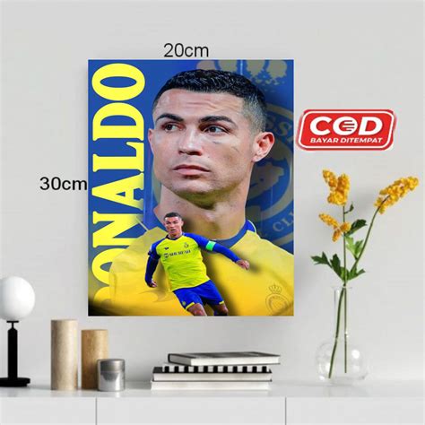 Kayu Hiasan Dinding Ronaldo Wall Decoration Cristiano Ronaldo Wooden