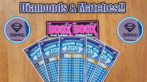 Diamonds Matches 500X The Cash Diamond Mine 20X Florida Lottery