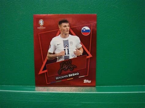 Topps Euro 2024 Benjamin Sesko Sticker Signiert SVN SP Acheter Sur