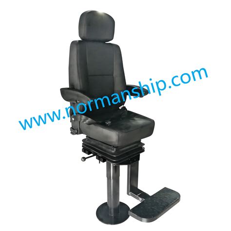 Marine Steel Pilot Chair with Lifting Column - China Steel Footrest