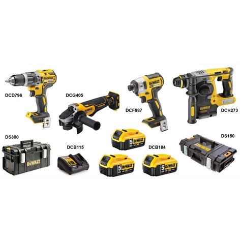 PACK DEWALT 18V BRUSHLESS DCK422P3T Martillo Taladro Amoladora