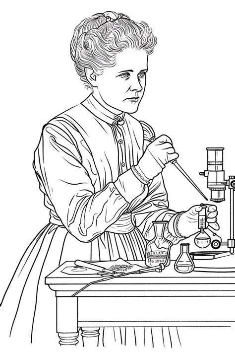 Marie Curie Coloring Pages ColoringDraft