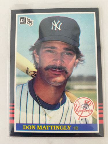 Donruss Don Mattingly Rookie Card New York Yankees Ebay