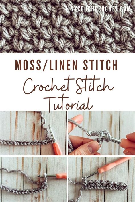 Moss Stitch Crochet Tutorial Modern Easy Crochet Stitch Linen Stitch Tutorial Tutoria