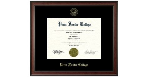 Gold Embossed Diploma Frame In Studio Penn Foster College Item 269461