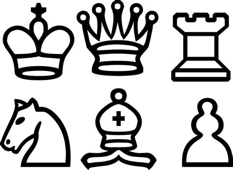 Clipart - White chess set