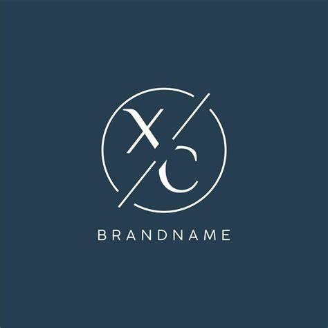 Initial Letter XC Logo Monogram With Circle Line Style 27520735 Vector