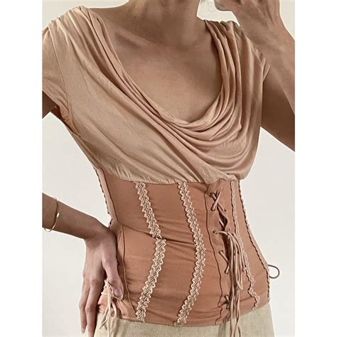 Stunning Agent Provocateur Blush Peach Corset Top Depop