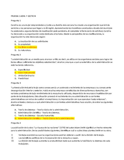 Prueba Adm Y Gestion Iplacex Prueba Adm Y Gestion Pregunta