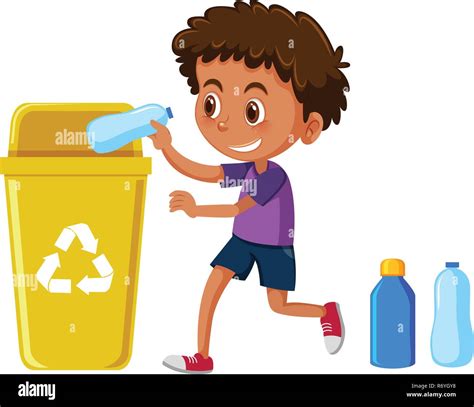 Niño reciclando Imágenes vectoriales de stock Alamy