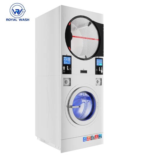 Commercial Stacked Washer Dryer Combo 22kg Laundry Equipment - China ...