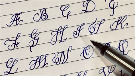 Calligraphy Alphabets With Fountain Pen Youtube