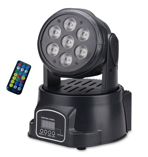 Testa Mobile Luci Led Rgb Rotante Proiettore Effetto Luci Discoteca