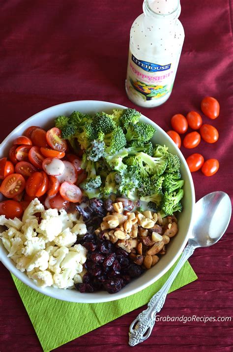 Broccoli Cauliflower Cherry Tomato Salad