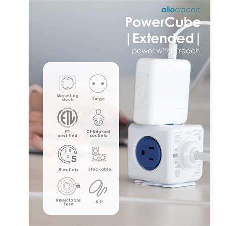 Electronics Accessories And More Electrical Outlets Powercube Extended 5 Outlets 5 Cable