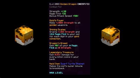 Lvl 200 Golden Dragon Hypixel Skyblock Ironman YouTube