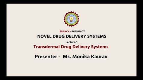 Novel Drug Delivery Systems Ndds Transdermal Drug Delivery Systems