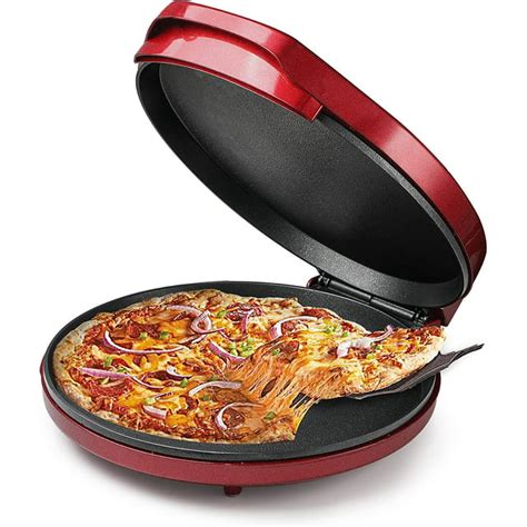 Commercial Chef CHPM12R 12 inch Countertop Pizza Maker, Red - Walmart.com