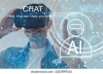 Businessman Using Chatbot Smartphone Intelligence Ai Stock Photo