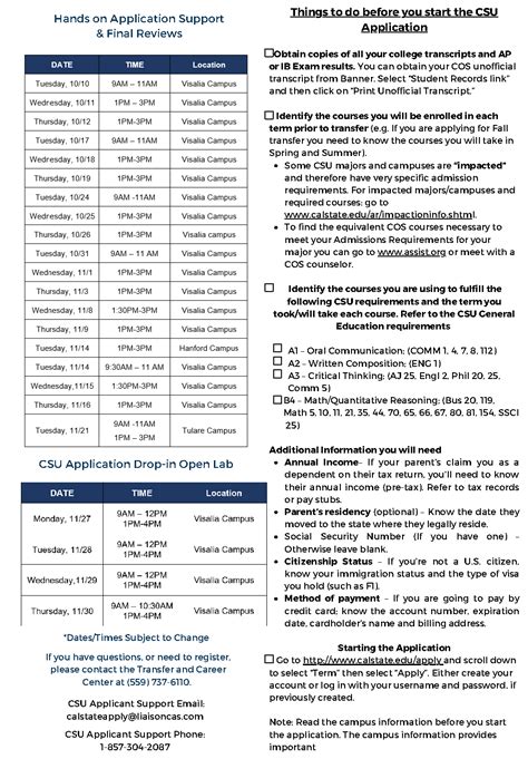 College Of The Sequoias CSU UC Fall 2024 Transfer Information