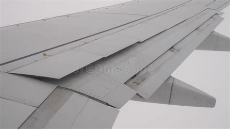 Airplane flaps moving stock image. Image of aerial, board - 269675721