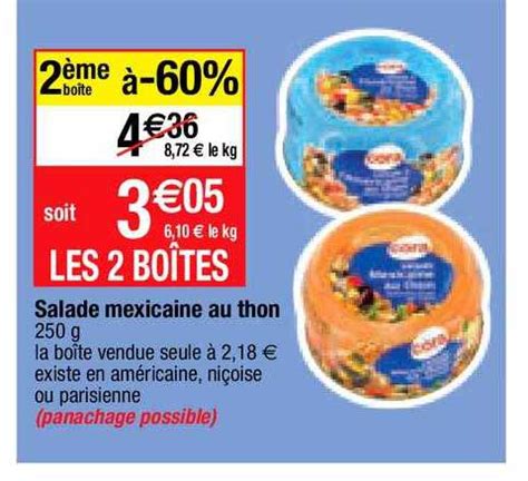 Offre Salade Mexicaine Au Thon Chez Migros France