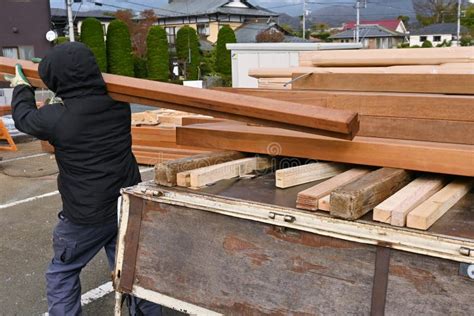 Delivery Work Of Billian Borneo Ironwood Used For Wooden Decks Stock