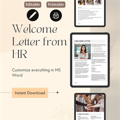 New Hire Packet Paperwork Ms Editable Word Documents Hr Templates New