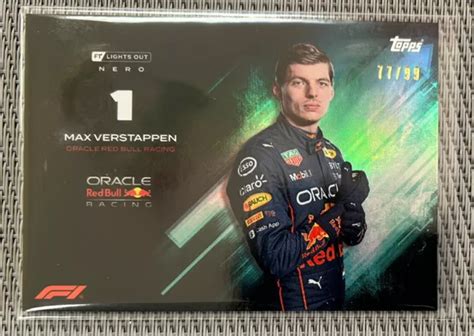 Topps F Lights Out Max Verstappen Noir Red Bull Racing