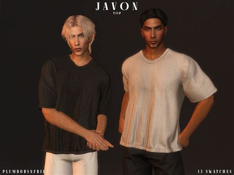 Plumbobs N Fries JAVON Top Sims 4 Challenges Sims 4 Men Clothing