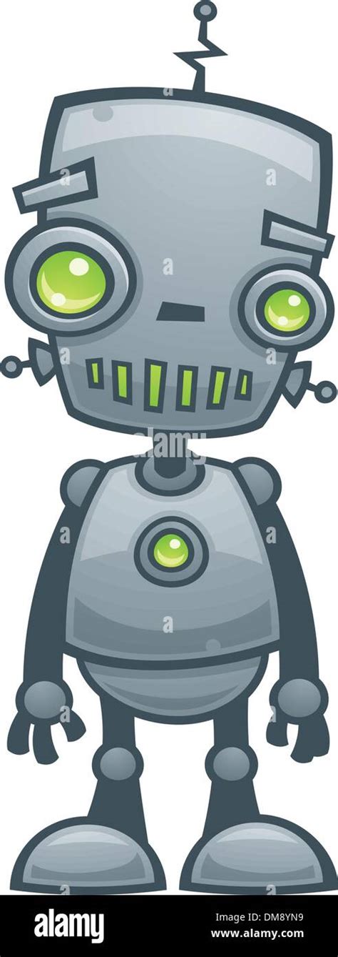 Cartoon Illustration Cute Robot Droid Hi Res Stock Photography And