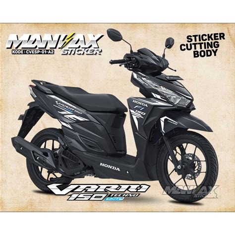 Jual Cutting Stiker Vario Cbs Iss Putih Sticker Honda Vario Esp