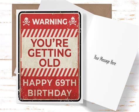 Funny Th Birthday Card For Him Th Birthday Card For Best Etsy