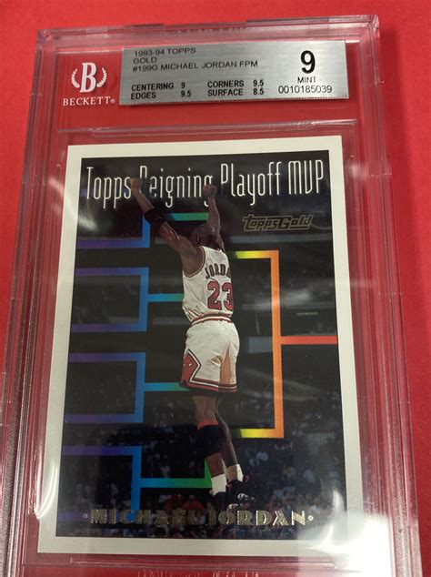 MICHAEL JORDAN 1993 TOPPS GOLD 199G REIGNING PLAYOFF MVP PARALLEL BGS