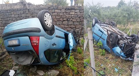 S M Di Licodia Incidente Autonomo In Via Alcide De Gasperi Etna