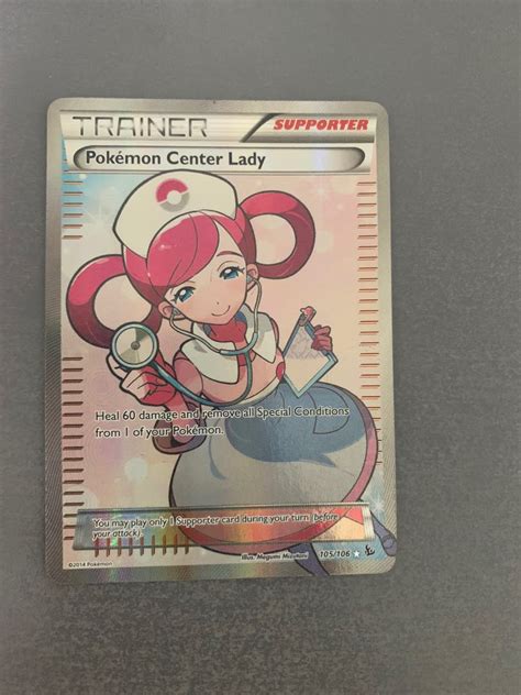 Pokémon Center Lady Full Art Flashfire Hobbies Toys Toys Games on