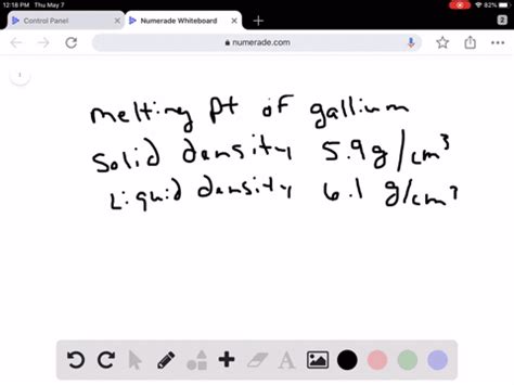 SOLVED:The density of solid gallium at its melting point is 5.9 g / cm^3 , whereas that of ...