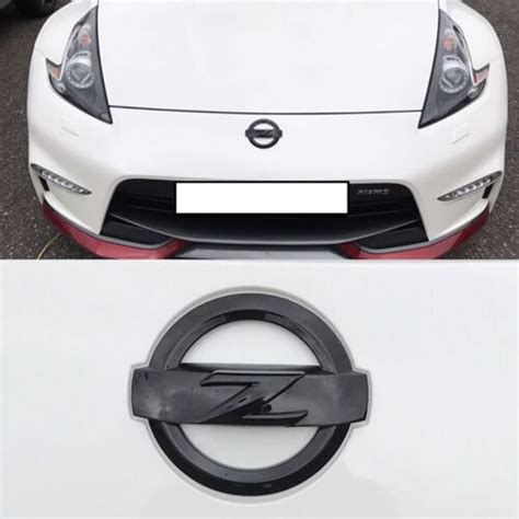 Nissan 2x 370z High Gloss Black Front Rear Z Logo Emblem Badge 370 Z