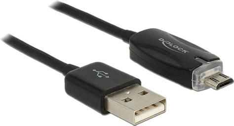 Usb Micro B Naar Usb A Kabel Met Laadindicator Usb Tot A